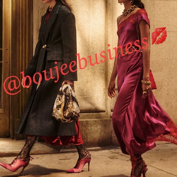 ZARA Chain Print Scarf Bucket Bag - Picture 2 of 8